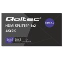 Qoltec Aktywny rozdzielacz Splitter 2 x HDMI 4K x 2K | 3.4Gb/s | High stability