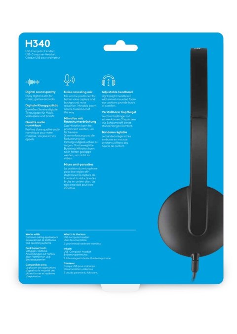 Słuchawki Logitech H340 981-000475 (kolor czarny)