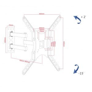 Uchwyt ścienny do telewizora ART AR-61A (ścienne; 19" - 56"; max. 30kg)