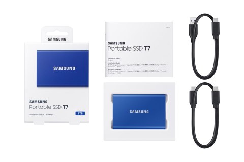 Dysk Samsung SSD T7 Portable 2TB MU-PC2T0H/WW niebieski