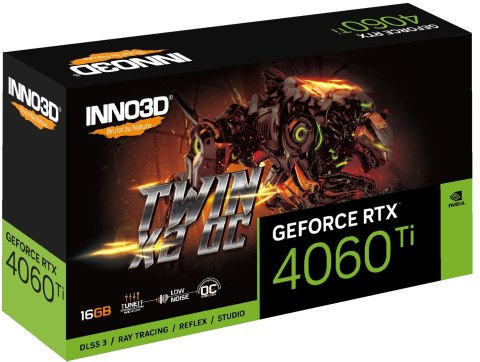 Karta graficzna INNO3D GeForce RTX 4060 Ti TWIN X2 OC 16GB GDDR6 DLSS 3