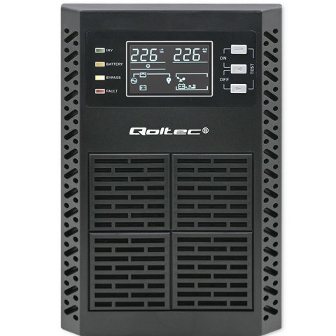 Qoltec Zasilacz awaryjny UPS | 2kVA | 2000W | Power Factor 1.0 | LCD | EPO | USB | On-line