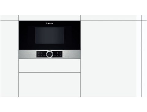 Kuchenka mikrofalowa BOSCH BFL634GS1 (900W; 21l; kolor inox) (WYPRZEDAŻ)