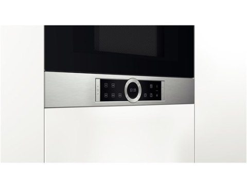 Kuchenka mikrofalowa BOSCH BFL634GS1 (900W; 21l; kolor inox) (WYPRZEDAŻ)