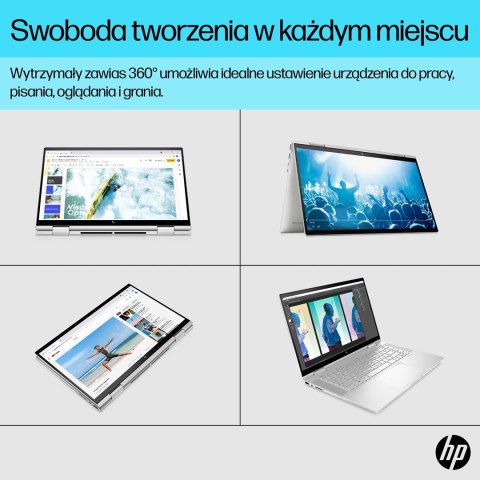 HP Envy 15-ES2050WM i5-1240P 15.6"FHD Touch 16GB SSD512 BT BLKB FPR x360 Win11 Natural Silver (REPACK) 2Y