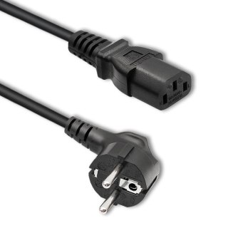 Qoltec Kabel zasilający IEC C13/SCHUKO | 3x0.75mm² | 0.6m