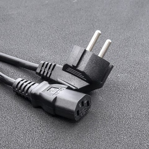 Qoltec Kabel zasilający IEC C13/SCHUKO | 3x0.75mm² | 0.6m