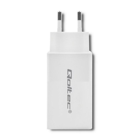 Qoltec Ładowarka GaN FAST 65W | 5-20V | 3-3.25A | USB typ C PD | Laptop | Smartfon