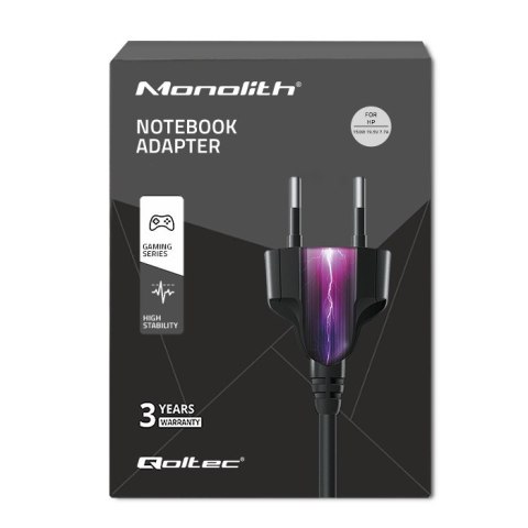 Qoltec Zasilacz do laptopa HP 150W | 19.5V | 7.7A | 7.4*5.0+pin | +kabel zasilający