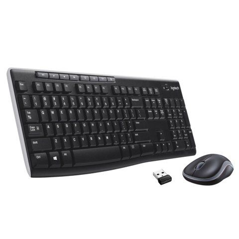 Klawiatura membranowa Logitech MK270 920-004508 (USB (Radio 2.4 GHz); kolor czarny)