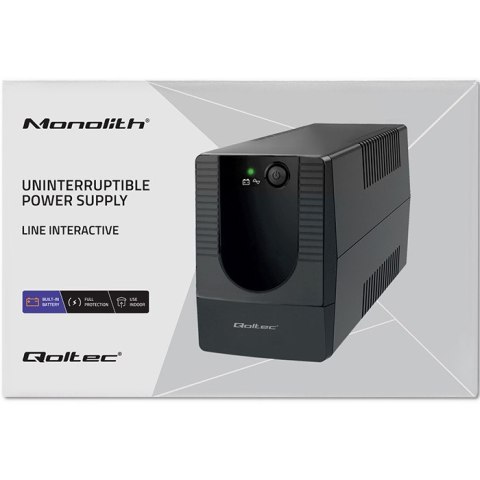 Qoltec Zasilacz awaryjny UPS Line Interactive | Monolith | 850VA | 480W