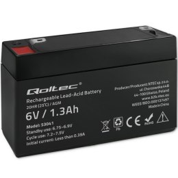 Qoltec Akumulator AGM | 6V | 1.3Ah | Bezobsługowy | Wydajny | LongLife | do UPS, wagi, kasy