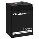 Qoltec Akumulator AGM | 6V | 4.5Ah | Bezobsługowy | Wydajny | LongLife | do UPS, wagi, kasy