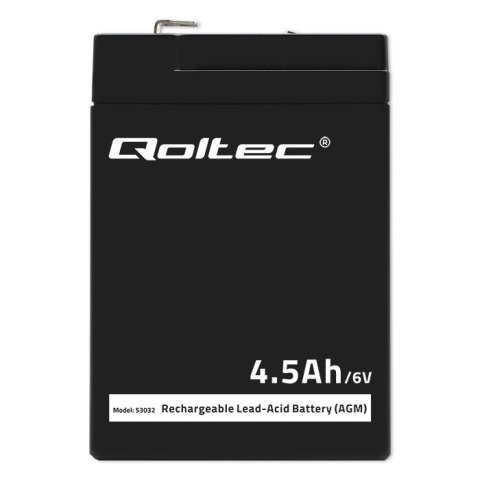 Qoltec Akumulator AGM | 6V | 4.5Ah | Bezobsługowy | Wydajny | LongLife | do UPS, wagi, kasy