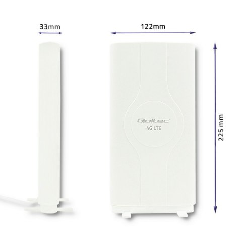 Qoltec Antena 4G LTE DUAL z podwójnym złączem SMA| 30dBi | Wewnętrzna