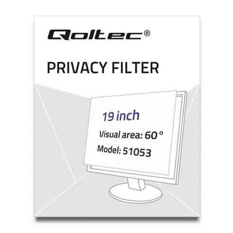 Qoltec Filtr prywatyzujący RODO 19" | 5:4 | Ochrona wzroku | do monitora