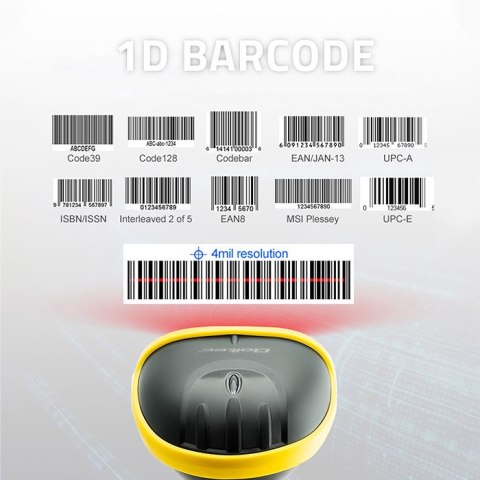 Qoltec Laserowy czytnik kodów kreskowych 1D | USB