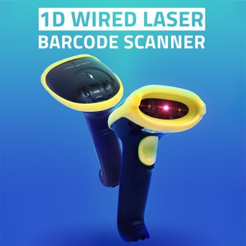 Qoltec Laserowy czytnik kodów kreskowych 1D | USB