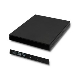 Qoltec Obudowa/kieszeń na napęd optyczny CD/DVD SATA | USB 2.0 | 12.7mm