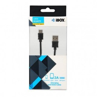 Kabel IBOX USB TYP-C, 2A 1M IKUMTC (USB 2.0 typu A M - USB typu C M; 1m; kolor czarny)