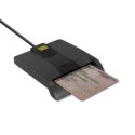 QOLTEC CZYTNIK CHIPOWYCH KART ID INTELIGENTNY | SCR-0634 | USB TYP C