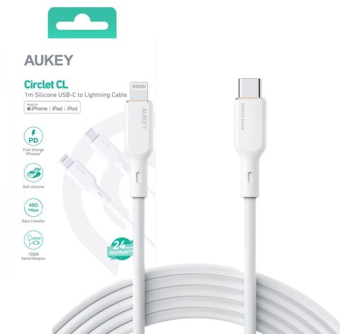 AUKEY CB-SCL2 KABEL USB-C LIGHTNING QC PD 1.8M 27W