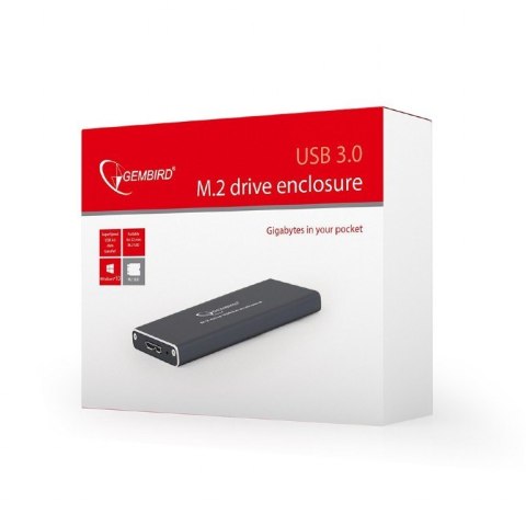 Kieszeń GEMBIRD EE2280-U3C-01 (M.2; Micro USB 3.0 B; Aluminium; kolor czarny)