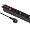 Qoltec Listwa zasilająca PDU do RACK 19'' | 1U | 16A | 8xSCHUKO | 2m