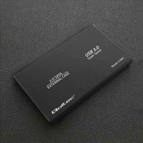 Qoltec Obudowa | kieszeń do dysków HDD SSD 2.5" SATA3 | USB 3.0 | Czarny