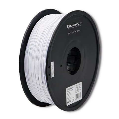 Qoltec Profesjonalny filament do druku 3D | ABS PRO | 1.75mm | 1 kg | Cold White