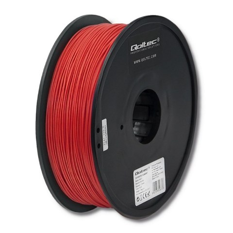 Qoltec Profesjonalny filament do druku 3D | PLA PRO | 1.75mm | 1kg | Red