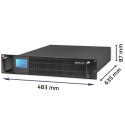 Qoltec Zasilacz awaryjny UPS RACK | 3kVA | 2400W | LCD