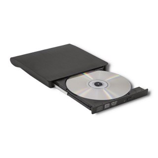 Qoltec Zewnętrzny Napęd Nagrywarka Odtwarzacz płyt CD DVD | USB 3.0 | Czarny