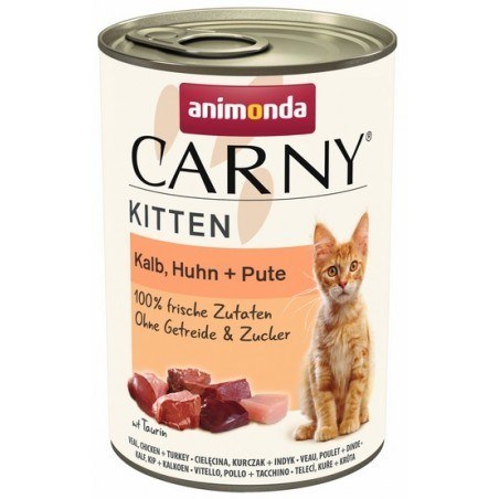 ANIMONDA Carny Kitten Cielęcina Kurczak Indyk - mokra karma dla kota - 400 g