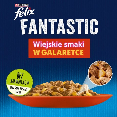 PURINA Felix Fantastic: wiejskie smaki - karma dla kota - 4 x 85g