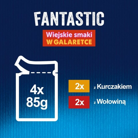 PURINA Felix Fantastic: wiejskie smaki - karma dla kota - 4 x 85g