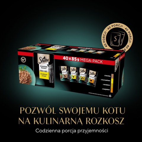 SHEBA Delicacy drobiowe smaki w galarecie- Drób - Mokra karma dla kota - 40x85g