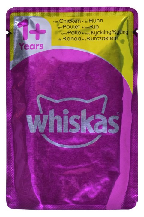 WHISKAS Drobiowa uczta w galaretce - mokra karma dla kota - 80x85 g