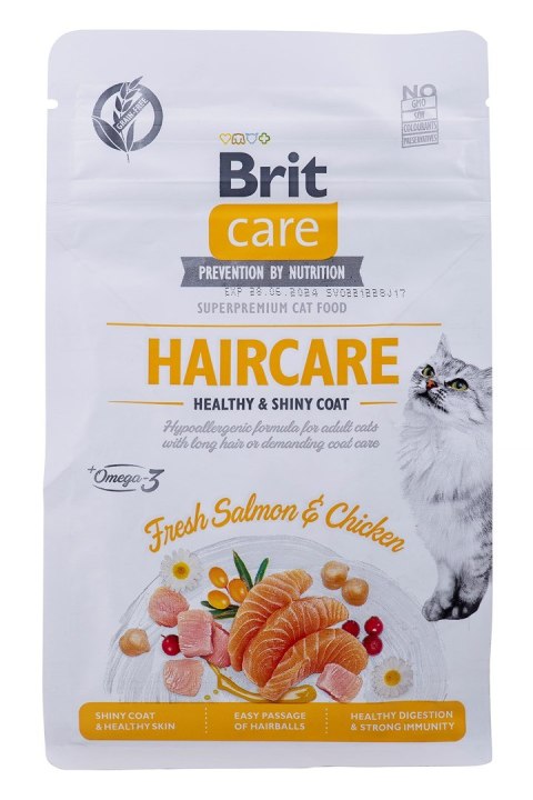 BRIT Care Grain-Free Adult Haircare Healthy&Shiny Coat - sucha karma dla kota - 400 g