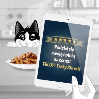 FELIX Tasty Shreds z łososiem i tuńczykiem - mokra karma dla kota - 4x 80g