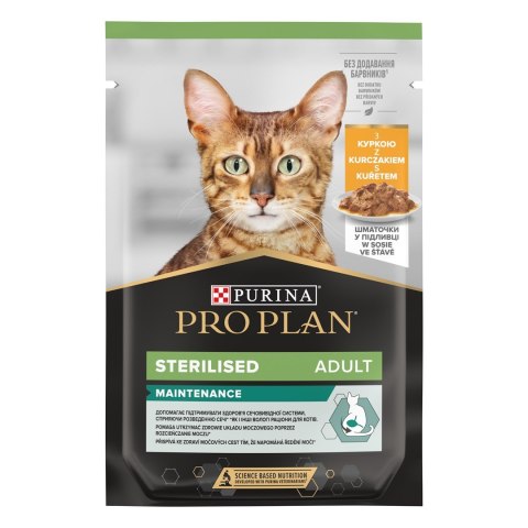 PURINA Pro Plan Sterilised Wołowina i kurczak w sosie Multipack - mokra karma dla kota - 10x85 g