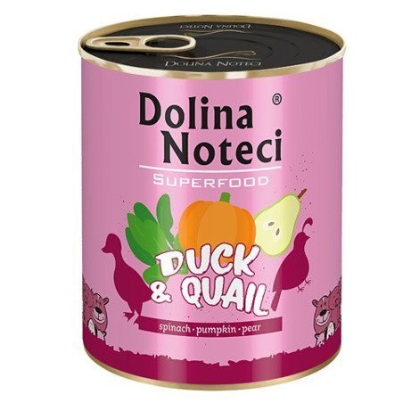 DOLINA NOTECI Superfood z kaczką i przepiórką - mokra karma dla psa - 800g