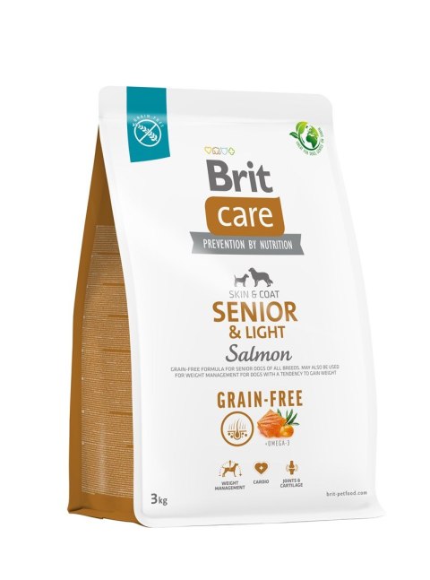 BRIT Care Grain-Free Senior & Light Salmon - sucha karma dla psa - 3 kg