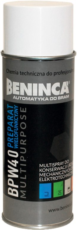 CHEMIA: Preparat wielofunkcyjny Beninca BPW40 400ml do bram/automatyki/napędów