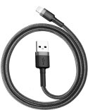 KABEL USB-A -> Lightning / iPhone Baseus Cafule CALKLF-AG1 50cm Apple 2.4A CZARNO-SZARY W OPLOCIE