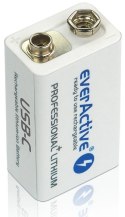 Akumulatorek 6F22 Li-Ion everActive 9V 550mAh z gniazdem USB-C