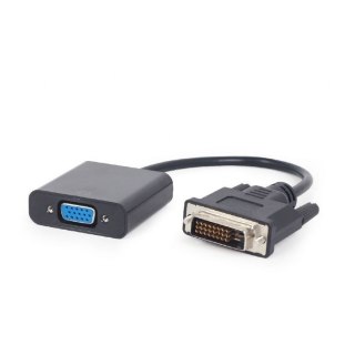 Adapter GEMBIRD A-DVID-VGAF-01 (DVI-D M - D-Sub (VGA) F; 0,20m; kolor czarny)