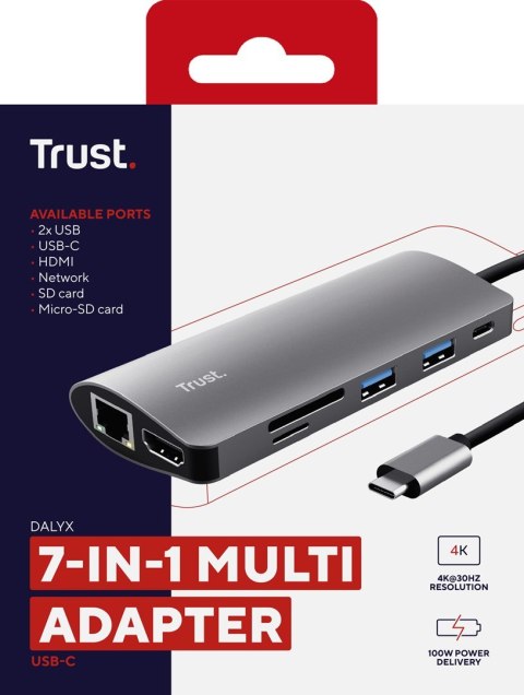 Adapter TRUST DALYX 7-IN-1 USB-C