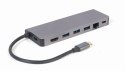 GEMBIRD MULTI ADAPTER USB TYP-C 5W1 HUB, HDMI, CZYTNIK KART, LAN, PD - 100W)