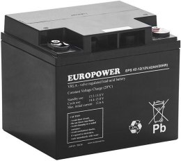 Akumulator AGM EUROPOWER serii EPS 12V 42Ah (Żywotność 8-12 lat)